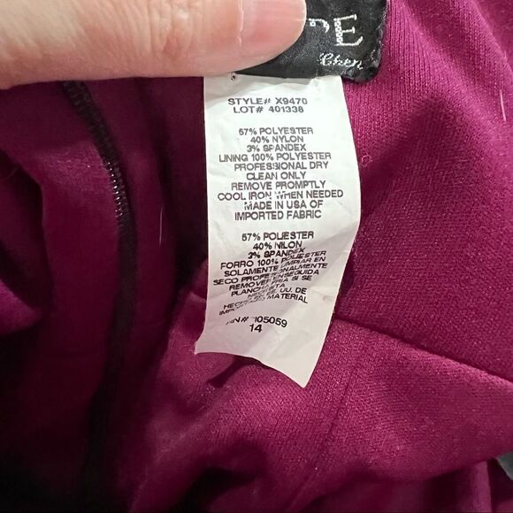 Xscape Metallic Magenta Strapless Mini Dress‎ - Picture 10 of 11